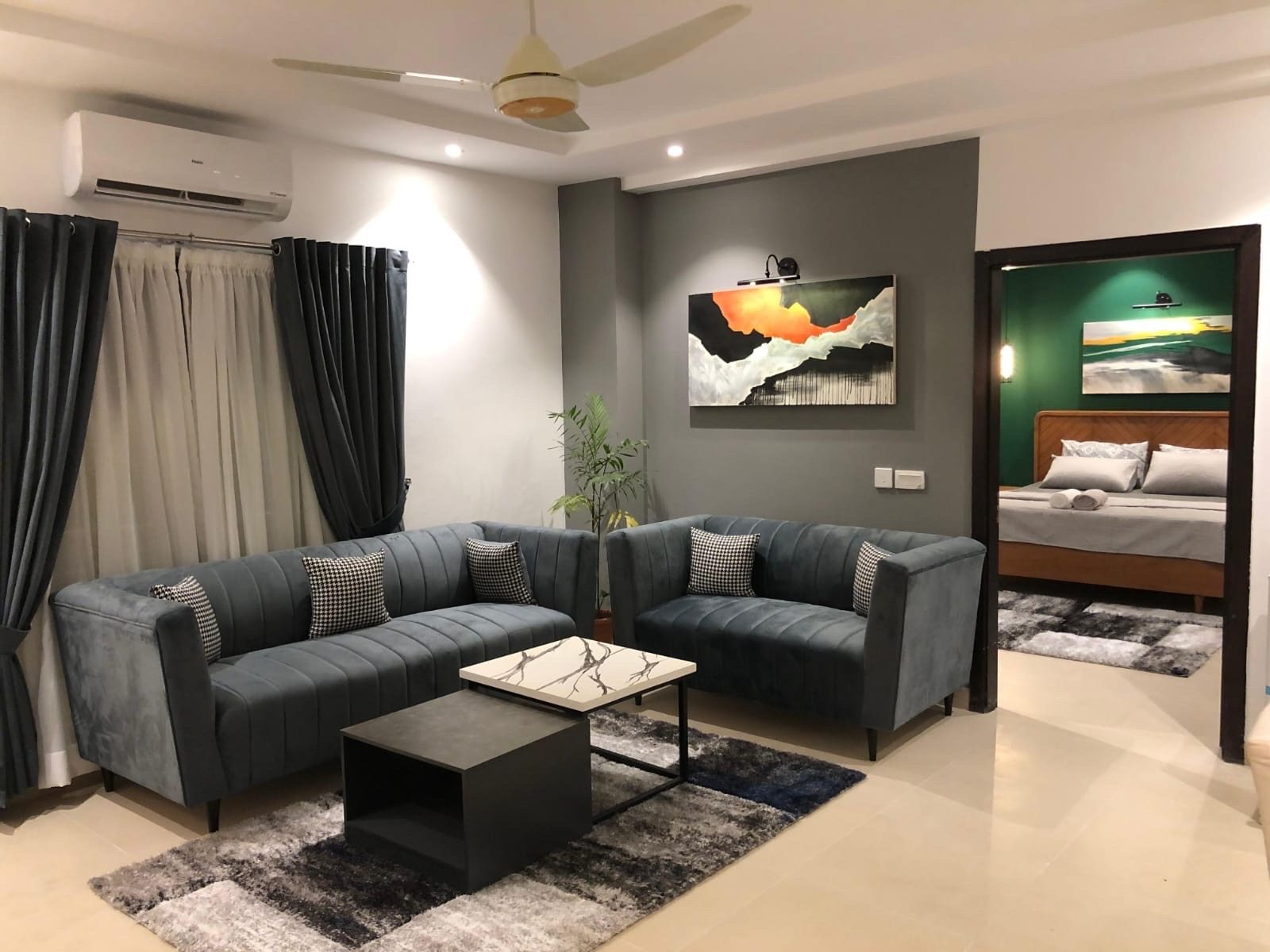 Cube 2 Floor murre facing fully furnished apartment Bahria enclave Islamabad